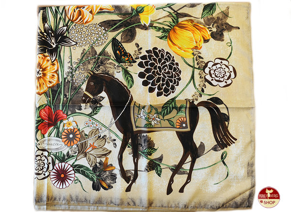 Seidentuch | "horse-flower" colorful